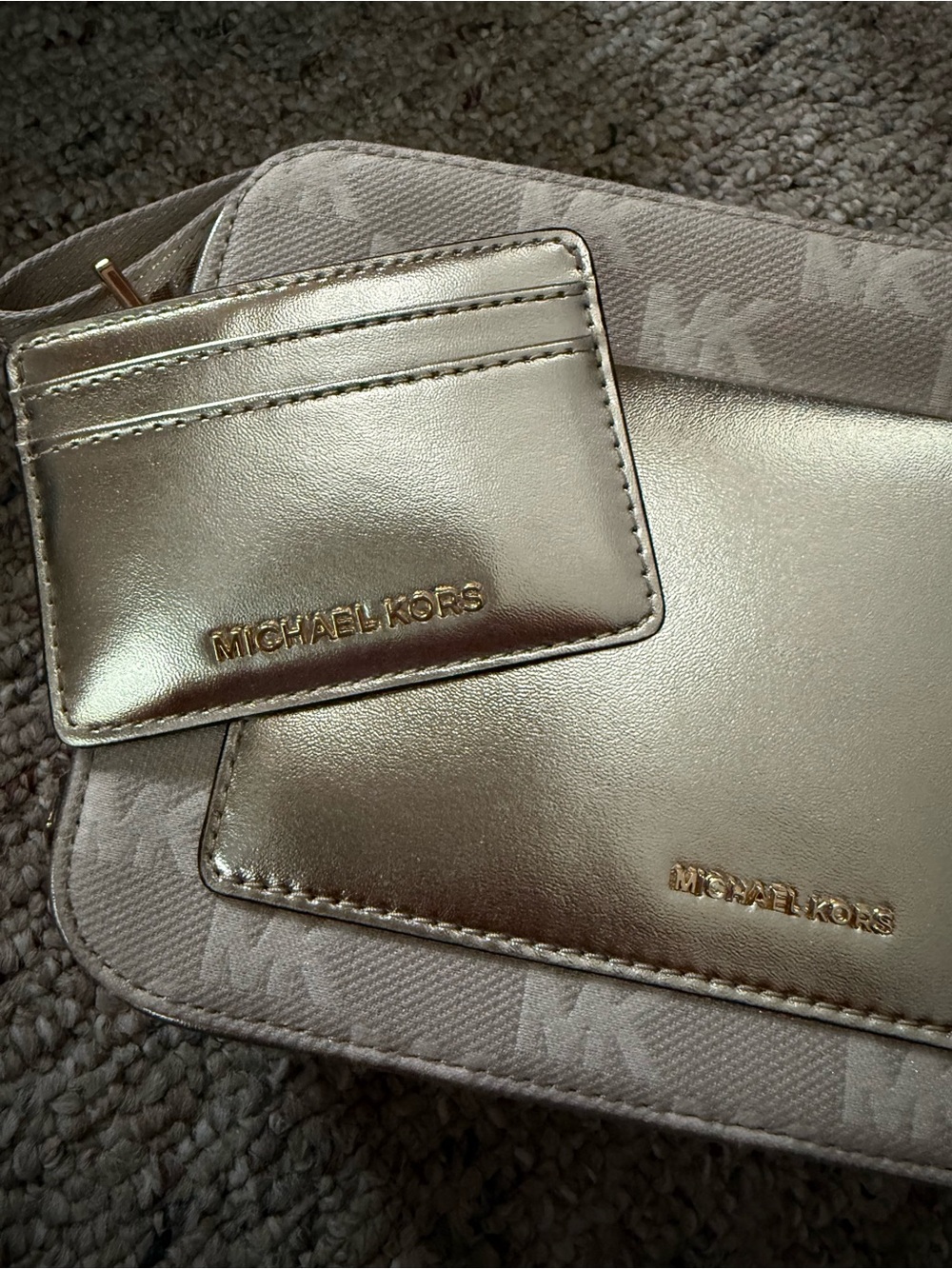 Michael Kors Metallic Gold Crossbody Bag